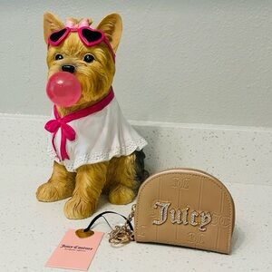 🆕🪞Juicy Couture Drama Queen Mirror Wallet Pecan NWT💎